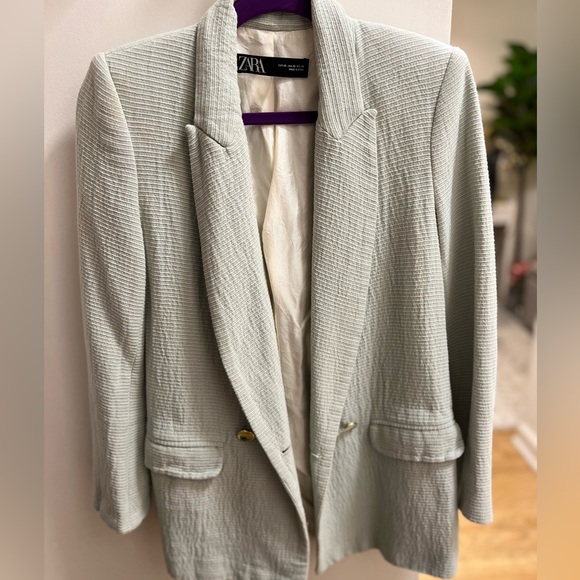 Zara Light Green/Teal Blazer Size XS - Picture 1 of 3